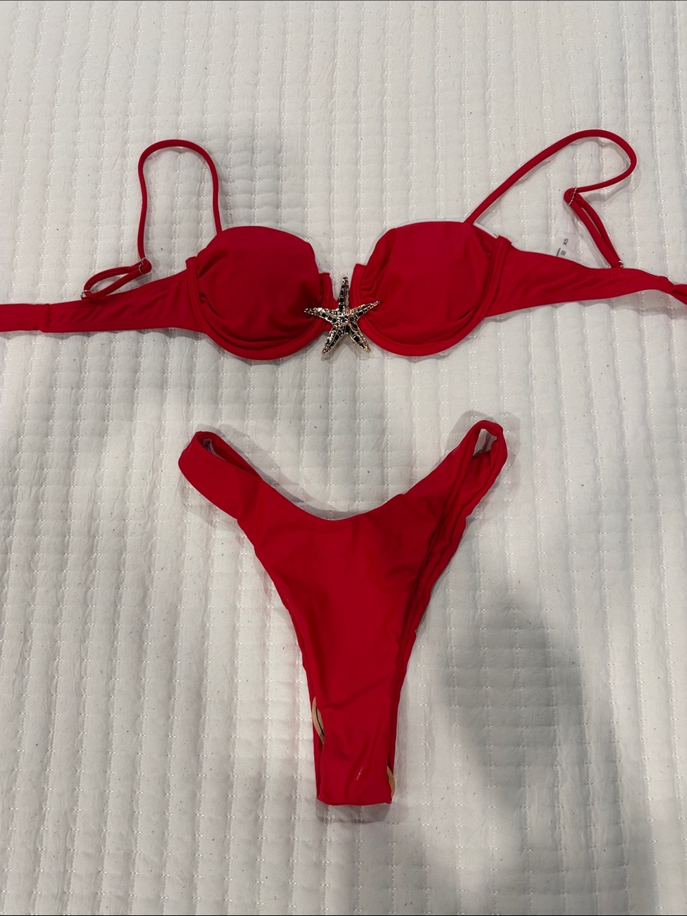 Victoria's Secret Red Starfish-Accent Bikini Set